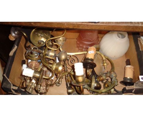 Vintage and contemporary electric candelabra type wall lights