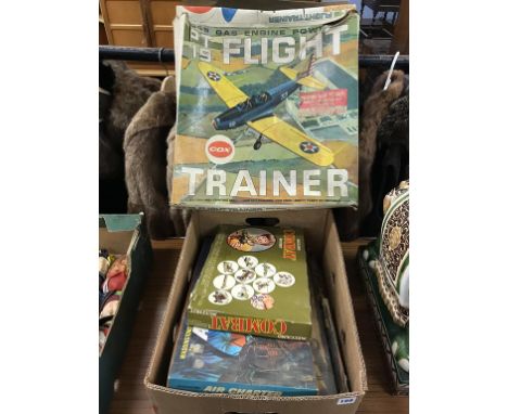 A box of vintage toys etc.