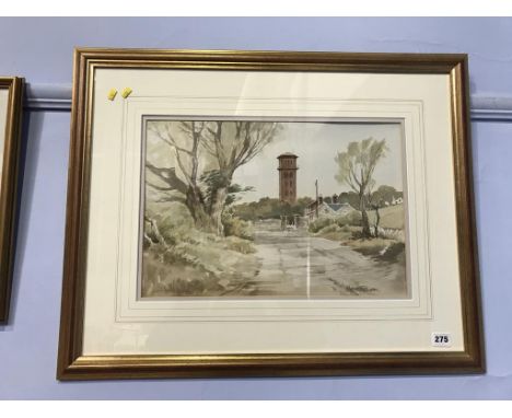 Thomas Wilkinson, watercolour, signed, 'The Water Tower Cleadon', 32 x 46cm