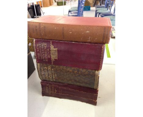 4 vintage books to include 'The Town Labourer 1760-1832', Illustrated Universal Reference Book, Encyclopaedia, and Dictionary