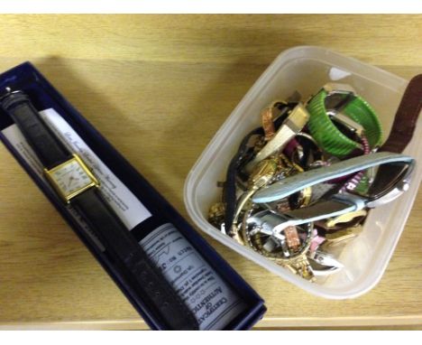 A quantity of ladies watches to include vintage Smith Empire & a Louis Jourdan watch unused in box.