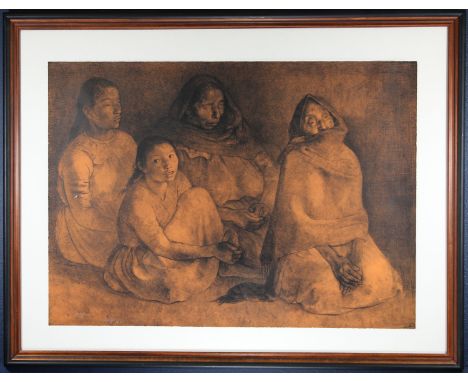 Francisco Zuniga (Mexico, 1912 - 1998) Figural Lithograph. Pencil Signed, dated (1977) and numbered (53/100) lower left. Sigh