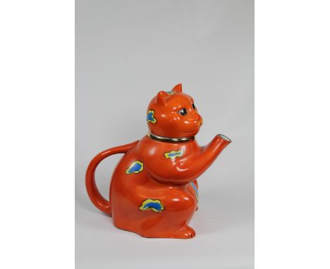 Vintage Goldcastle Cat Porcelain Teapot. Marked on base. Height: 7.5 inches.
