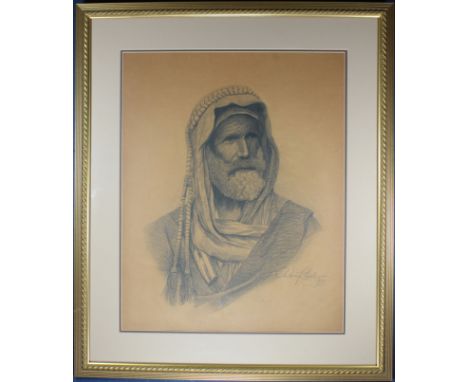 1897 Portrait of an Orientalist Man, Signed. "R. Irving Charlton"? Signed and dated (1897) lower right. Sight Size: 19 x 15 i