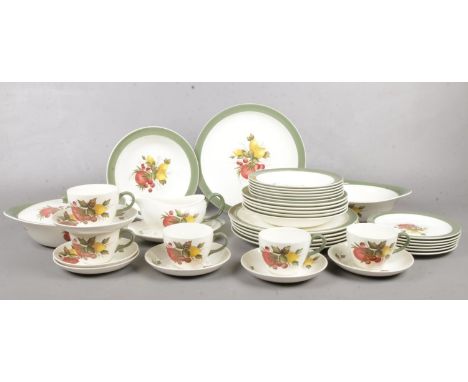 A Wedgwood 'Covent garden' tea &amp; dinner wares. cups/saucers, tureens, dishes, plates etc  