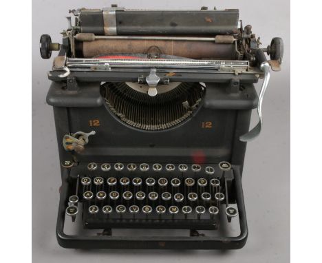 A vintage Remington typewriter.  