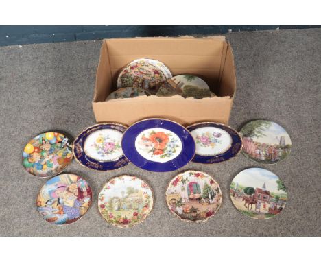 A box of forty two collectors plates. To include, Davenport limited edition classic children's verse's, Royal Albert, Hummel,