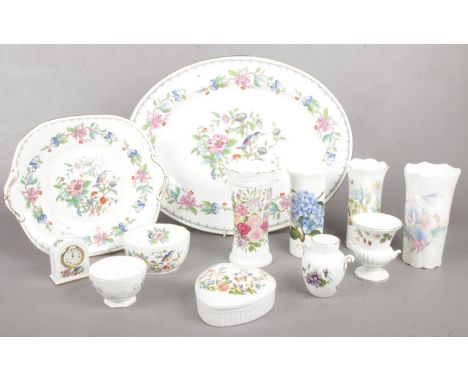 A group of mainly assorted Aynsley ceramic's. 'Rose Garden', 'Marine Rose', 'Little sweetheart' etc  