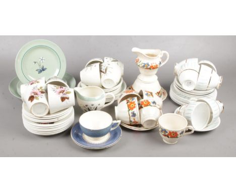 Two boxes of Assorted Part Tea Sets. To include Cups, Saucers and Milk Jugs.  