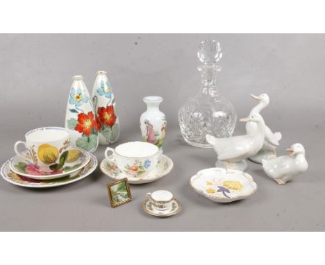 A group of miscellaneous. Royal Crown Derby, NAO,  Coalport etc  