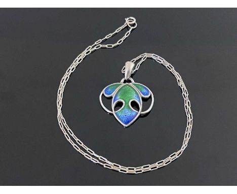 Archibald Knox for Liberty and Co., an Arts and Crafts silver and enamelled pendant, William Hair Haseler, circa 1905, open k