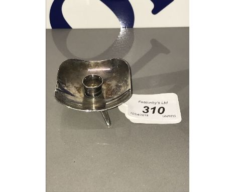 DANISH WHITE METAL VINTAGE CANDLESTICK