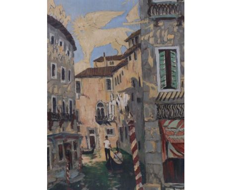 Hedley B Marshall, FRIBA (British, 20th Century)'La Serenissima 1952'signed (lower right),oil on board66 x 48cm (26" x 19")