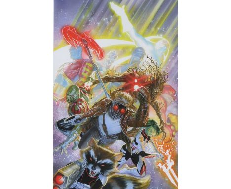 Alex Ross for Marvel (American, Contemporary) 
'Guardians of the Galaxy' 
signed and numbered 56/195, fine art giclee print o