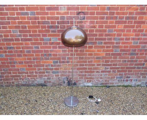 A 1960/70's Harvey Guzzini style globe standard lamp on a chrome base 