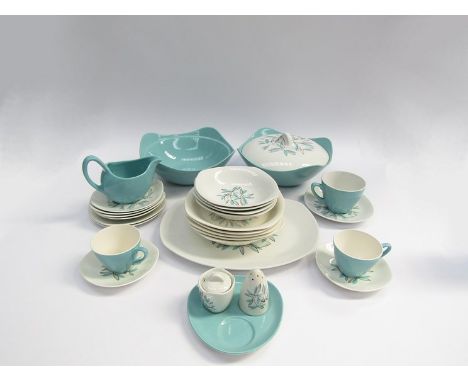 Midwinter Pottery, 1950's large collection part dinner service n the Cassandra pattern by Jessie Tait 