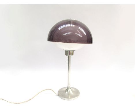 Robert Welch for Lumitron a chrome based lamp with plastic shade 