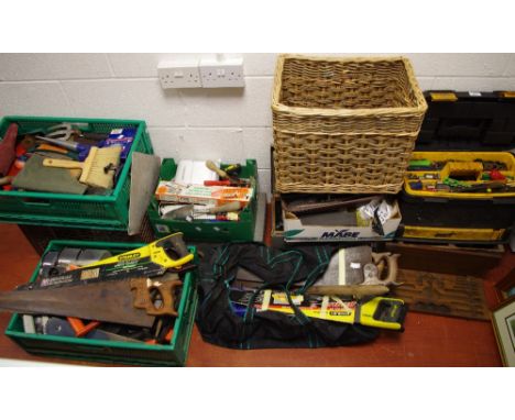 Tools -hand saws, oil stones, screwdrivers, garden trowels, spanners, etc. 
