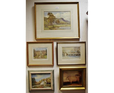 PIctures And Prints - R Rushkin Farm, by the lake water colour, Wallis bridge over the river, oil on canvas, other prints (5)
