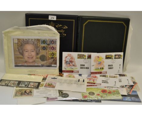 Stamps - First day covers and proof sets, inc aviation, football, Royal family, etc, in albums and loose (qty). 