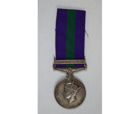 Military medal Palestine 1945 - 48Details from around the rim - EC. 13962 PTE K F ANDISO A.P.C 