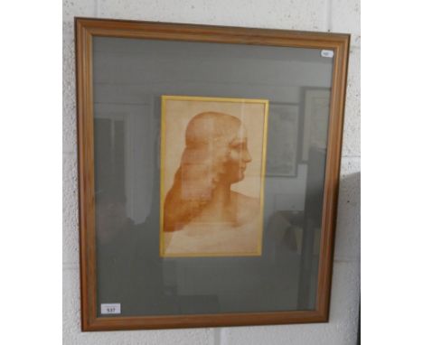 Print of female bust 