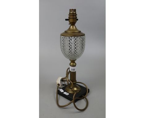 Brass and glass lamp 