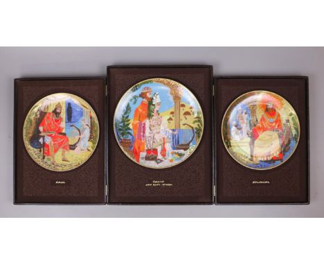 The Jerusalem Triptych - 3 L/E religious scenes on ceramic plates 