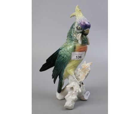 Karl Ens ceramic cockatoo - Approx height 27cm 