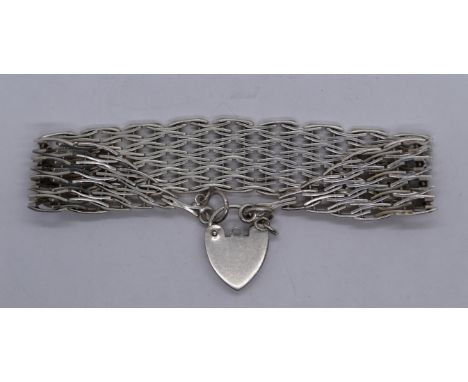 Heavy silver gate bracelet 