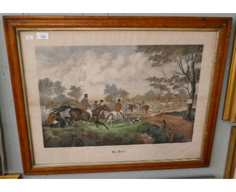 Large Victorian hunting print 