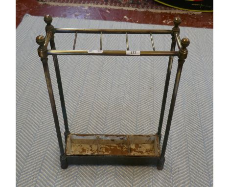 Edwardian brass stick stand 