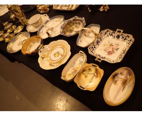 Noritake hand painted dishes plates and bowls ( 14 items total ) 