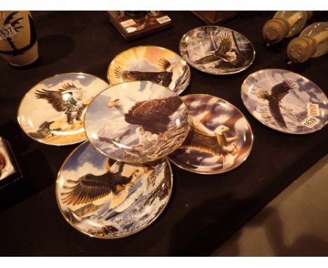 Set of seven American Eagle plates by The Fingerhut Corporation