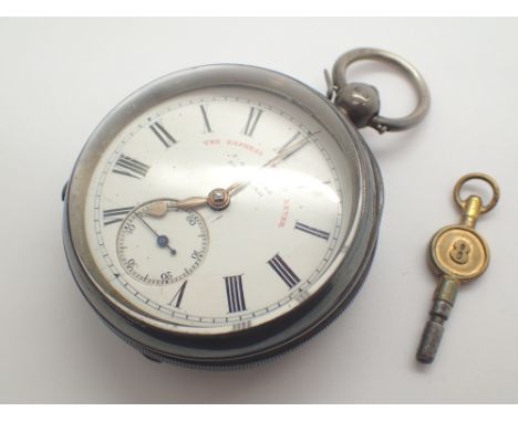 Hallmarked silver pocket watch marked JG Graves CONDITION REPORT: This item is working at lotting up with key.