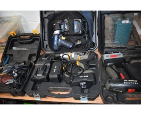 A selection of power drills drivers and hand sander