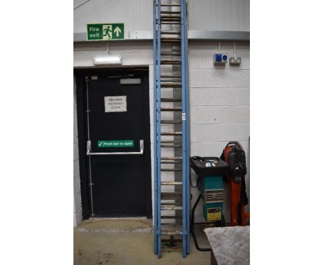 A pair of vintage blue wooden step ladders and similar