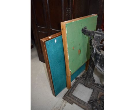 Two vintage folding card tables