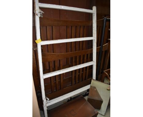 A vintage painted folding clothes maid, of large proportions, height approx. 168cm