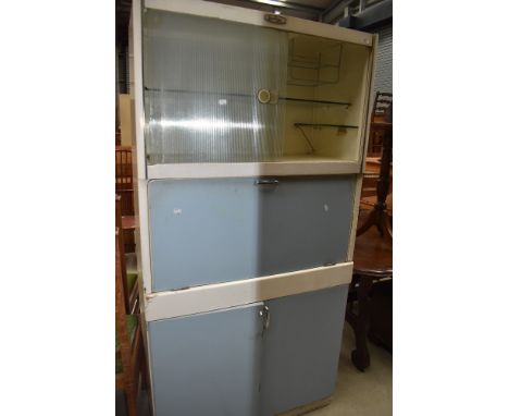 A vintage kitchenette , labelled Eastham, width approx 89cm, height 175cm