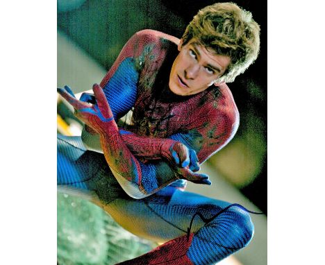 Andrew Garfield signed Spiderman 10x8 colour photo. Andrew Russell Garfield (born 20 August 1983) is an American-born English