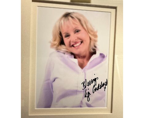Liza Goddard Hand signed 10x8 Colour photo in light wood effect Frame Measuring 17. 5x14. 5 Overall. Goddard is an English te