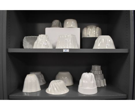 A collection of thirteen ceramic dessert moulds, to include Shelley, Cetem Ware and TG Green Limited
