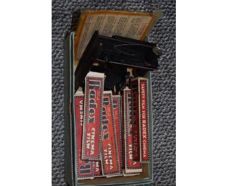 A vintage Redex cinema viewer and a variety of films.