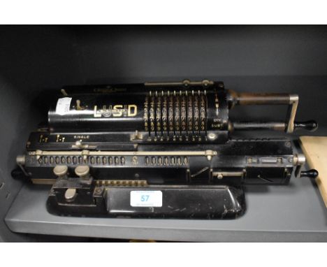 A 1930s/40s Original-Odhner calculating machine, with 'Lucid'  instruction manual.