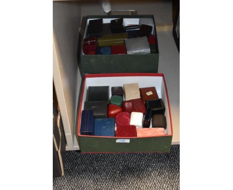 A large collection of ring and jewellery and ring boxes.