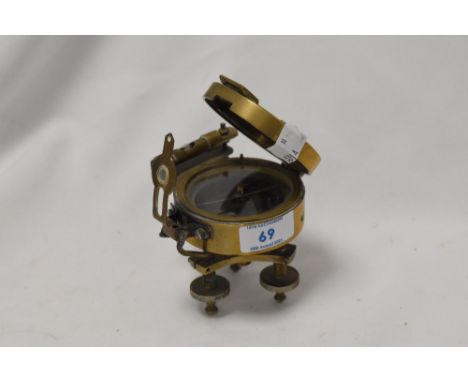 A brass Stanley of London maritime compass.