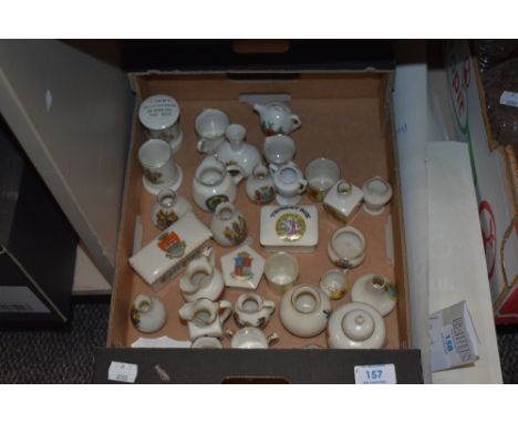 A collection of crested ware, approx. 33 pieces , including Shelley trinket saucer for Coventry