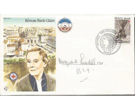 Marie Lindell WW2 MI9 resistance leader signed RAF Escaping Society 1983 Reseau Marie Claire cover. Codename Marie Claire she