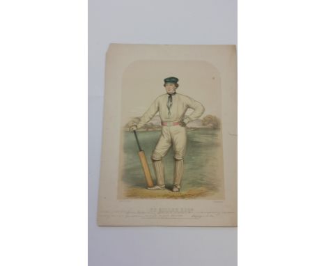 CRICKET, John Corbet Anderson print, F.P. Miller Esq., 270 x 365mm, pencil annotation to bottom edge, tears to edges, FR